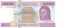 p210Ue from Central African States: 10000 Francs from 2002